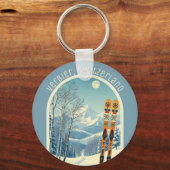 Porte-clés Verbier Suisse 4 Vallées ski (Recto)