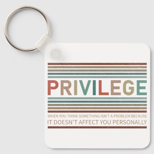 Porte-clés Vérifiez votre privilège (Recto)
