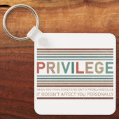Porte-clés Vérifiez votre privilège (Recto)