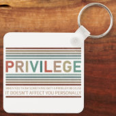 Porte-clés Vérifiez votre privilège (Verso)