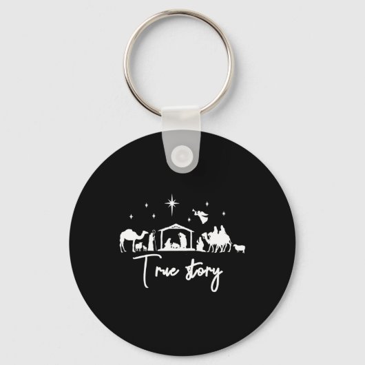 Porte-clés Véritable histoire nativité Noël bébé (Recto)