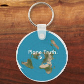 Porte-clés Vérité d'avion. Bouton Porte - clé Azimuthal Equid (Recto)
