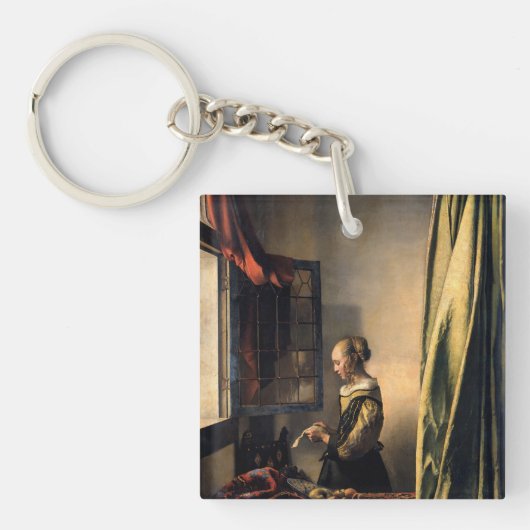 Porte-clés Vermeer - Fille lisant une lettre à une fenêtre ou (Devant)