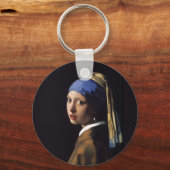 Porte-clés Vermeer Girl Pearl Élevant Masterpiece Peinture (Recto)