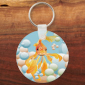 Porte-clés Vermillion Oiseaux Dans L'Eau Bubble Pastel (Recto)