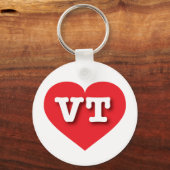 Porte-clés Vermont Red Heart - J'aime VT (Recto)