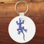 Porte-clés Verre bleu Lézard (Recto)