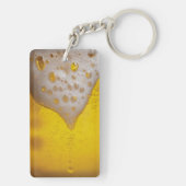 Porte-clés Verre de bière avec bulles et mousse (Dos)