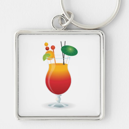 PORTE-CLÉS VERRE DE COCKTAIL (Devant)