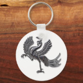 Porte-clés Verre noir Red Bird (Recto)