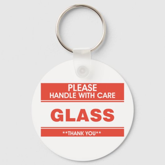 Porte-clés Verre S'Il Vous Plaît Manipuler Avec Soin (Recto)