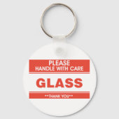 Porte-clés Verre S'Il Vous Plaît Manipuler Avec Soin (Verso)