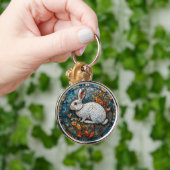 Porte-clés Verre teinté décoratif lapin (Main)