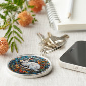 Porte-clés Verre teinté décoratif lapin (Côté)