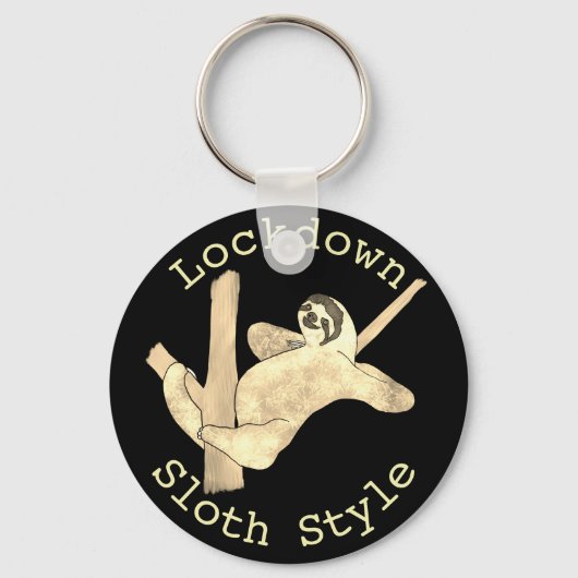 Porte-clés Verrouillage Arbre Style Sloth Lazy Chilling Anima (Recto)
