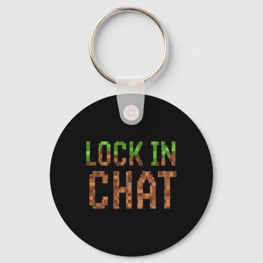 Porte-clés Verrouiller dans le chat - Rétro jeu vidéo Pixel A (Recto)