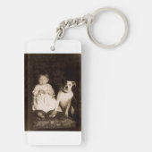 Porte-clés vers 1910 pitbull et bébé (Dos)
