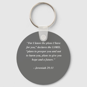 Porte-clés Vers de bible de 29:11 de JÉRÉMIE