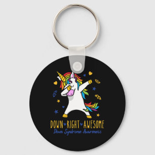 Porte-clés Vers le bas vers le monde Awwesworld Down Syndrome