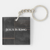 Porte-clés Verse biblique avec élégant noir abstrait Design (Dos)