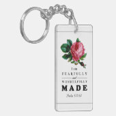 Porte-clés Verse de la Bible avec peur et merveilleusement fa (Devant gauche)