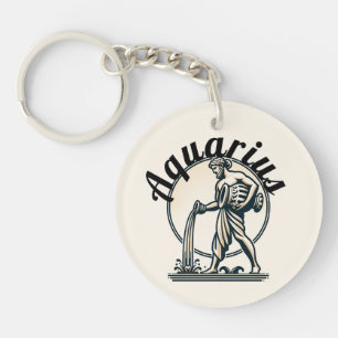 Porte-clés Verseau le Porteur d'Eau Zodiaque Vintage