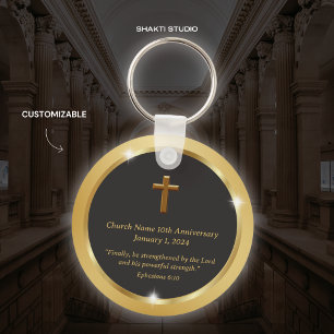 Porte-clés Verset biblique commémoratif de l'événement d'anni