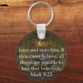 Porte-clés Verset biblique inspirant (Recto)