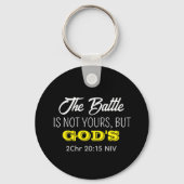 Porte-clés Verset de la Bible Nom et Prière Noir et Jaune (Recto)