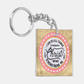 Porte-clés Verset Je peux faire tout par le Christ (Devant gauche)