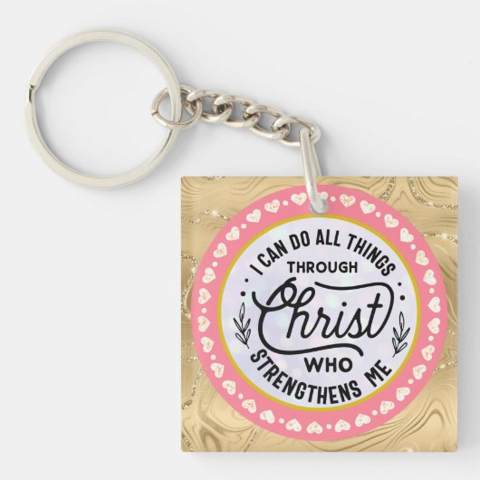 Porte-clés Verset Je peux faire tout par le Christ (Devant)