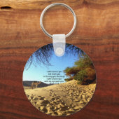 Porte-clés Versets bibliques Citation Inspirationnelle Psaume (Recto)