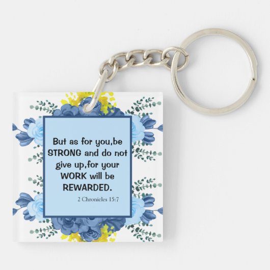 Porte-clés Versets de la Bible chrétienne (Dos)