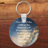 Porte-clés Versets de la Bible Citation de sagesse Dire Prove (Recto)