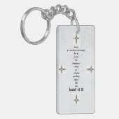 Porte-clés Versets de la Bible Citation Inspirationnelle Isaï (Devant gauche)