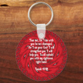 Porte-clés Versets de la Bible Citation Inspirationnelle Isaï (Recto)
