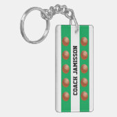 Porte-clés Vert/Blanc pour entraîneur de basket, Joueur (Devant gauche)