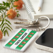 Porte-clés Vert/Blanc pour entraîneur de basket, Joueur (Devant droit)