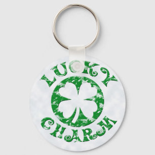 Porte-clés Vert/Blanc Vintage Lucky Charme