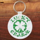 Porte-clés Vert/Blanc Vintage Lucky Charme (Recto)