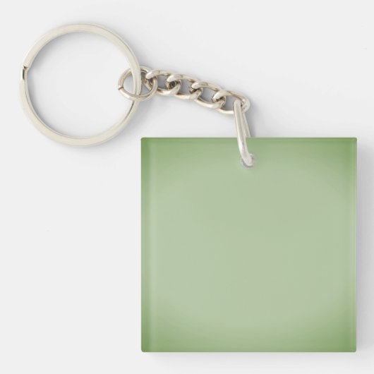 Porte-clés Vert céladon en jade solide (Devant)