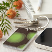 Porte-clés Vert, cool, unique, tendance, fleur urbaine abstra (Devant droit)