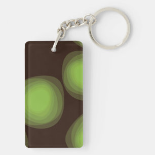 Porte-clés Vert, cool, unique, tendance, fleur urbaine abstra