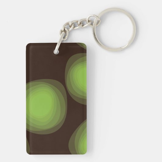 Porte-clés Vert, cool, unique, tendance, fleur urbaine abstra (Dos)