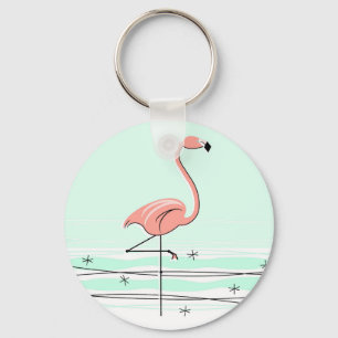 Porte-clés Vert de porte - clé de Flamant rose
