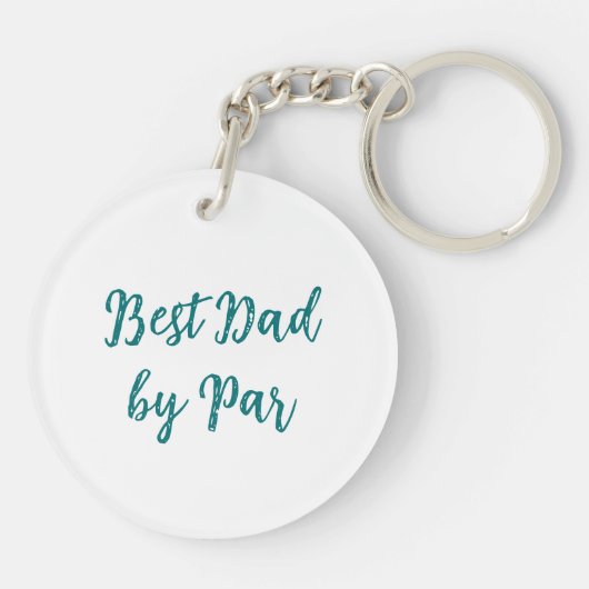 Porte-clés Vert et Bleu Disque Golf Thème (Dos)