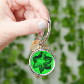 Porte-clés Vert foncé sur vert clair Amaryllis (main)