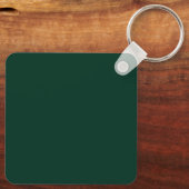 Porte-clés Vert foncé uni élégant décontracté propre nom (Verso)