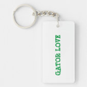 Porte-clés vert Gator Love Text (Devant)