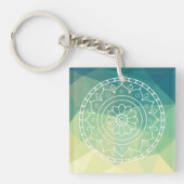 Porte-clés Vert jaune Mandala Inspiration Harmony Flower (Devant)